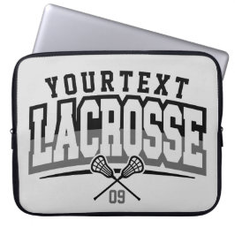 Personlig Lacrosse Player ADD NAMN Team Number Laptop Fodral
