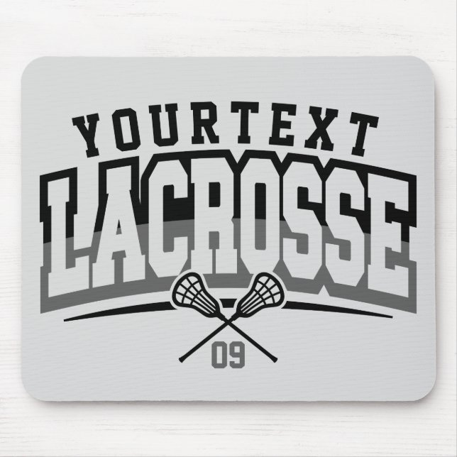 Personlig Lacrosse Player ADD NAMN Team Number Musmatta (Framsidan)