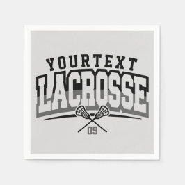 Personlig Lacrosse Player ADD NAMN Team Number Pappersservett