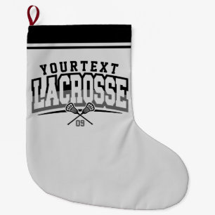 Personlig Lacrosse Player ADD NAMN Team Number Stor Julstrumpa