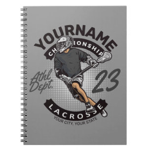 Personlig Lacrosse Player Sports Team Attack Anteckningsbok