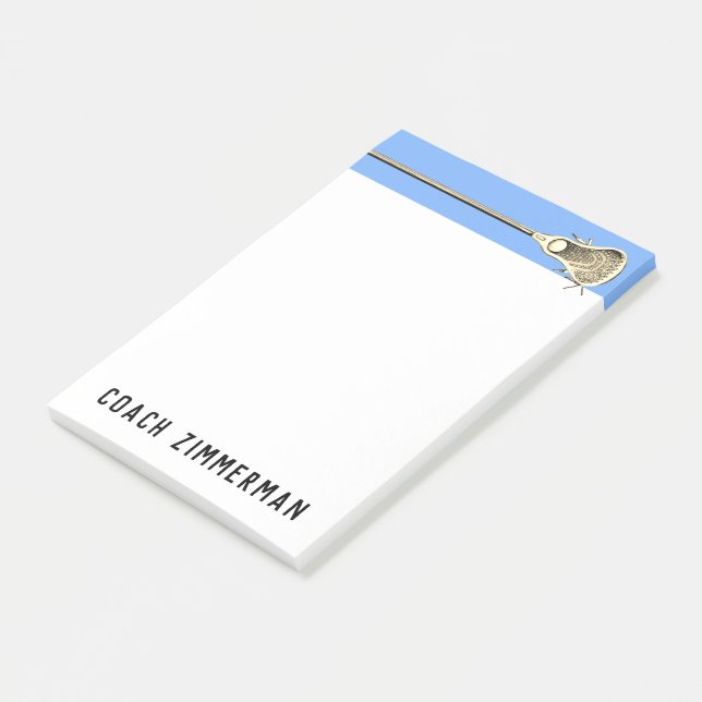 Personlig Lacrosse Post-it Block (Vinklad)