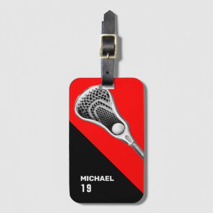 Personlig Lacrosse Red Bagagebricka