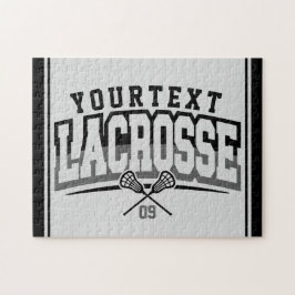 Personlig lacrosse-spelare LÄGG TILL NAMN Lagnumme Pussel