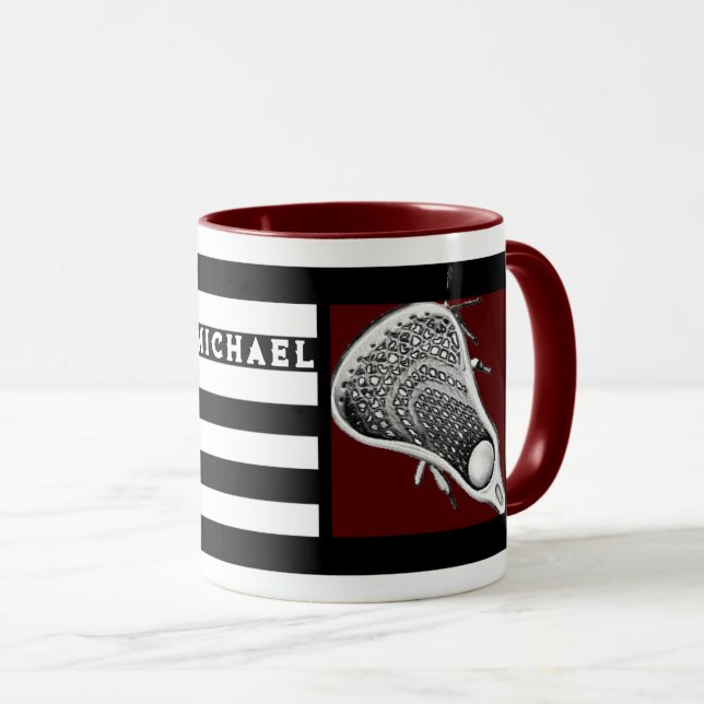 Personlig Lacrosse Sports Mugg (Framsida höger)