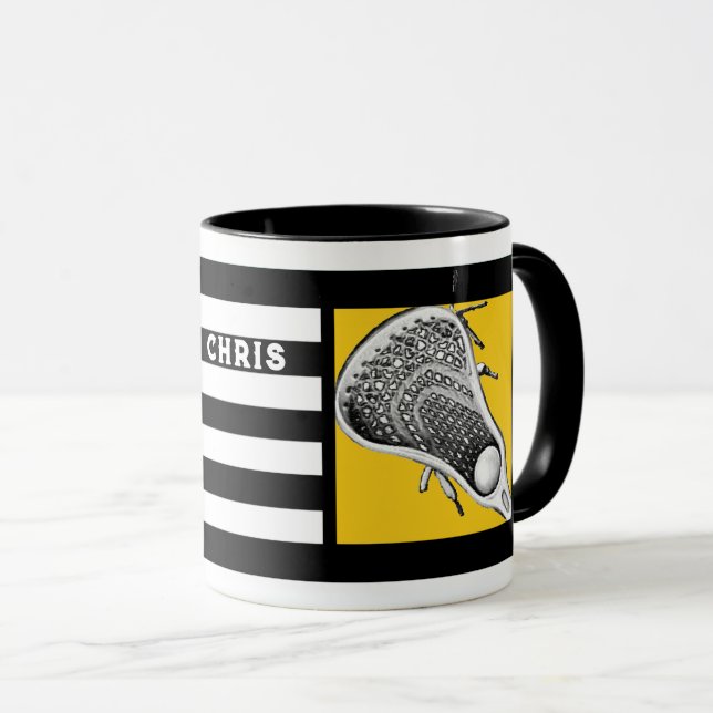 Personlig Lacrosse Sports Mugg (Framsida höger)