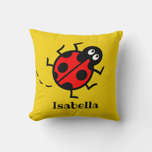 Personlig Ladybird Mönster Cushion Kudde
