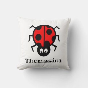 Personlig Ladybird Mönster Cushion Kudde