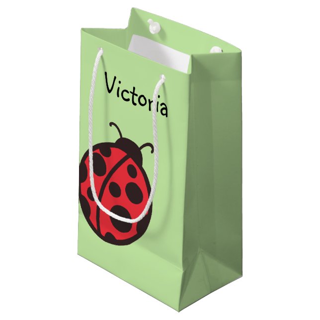 Personlig Ladybug Gift Bag (Framsidan Vinklad)