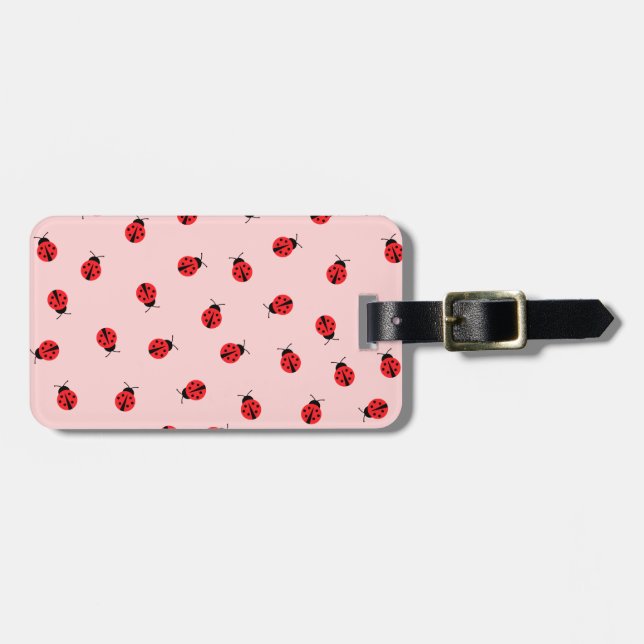 Personlig Ladybug Luggage Tag Bagagebricka (Horisontell Framsida)