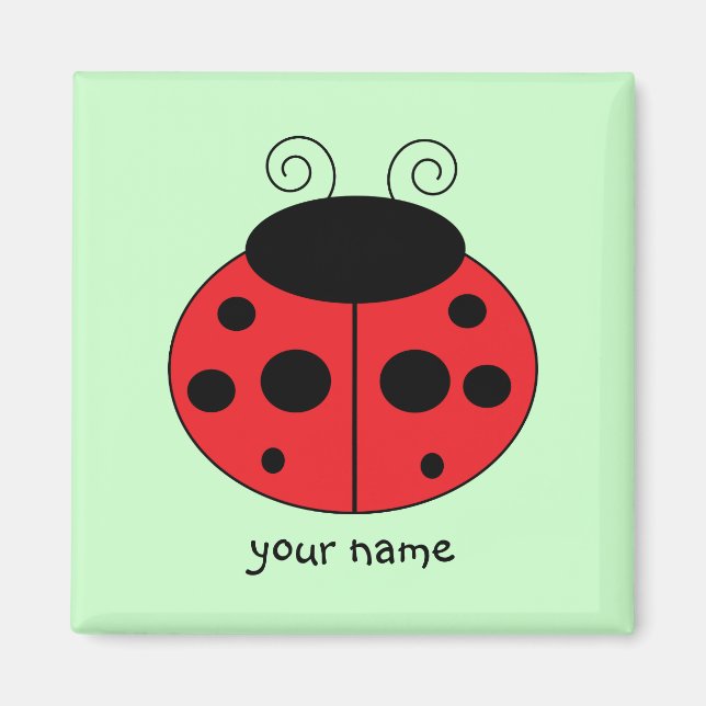 Personlig Ladybug Magnet (Framsidan)