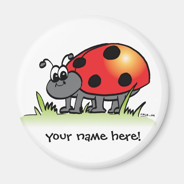 Personlig Ladybug Magnet (Framsidan)