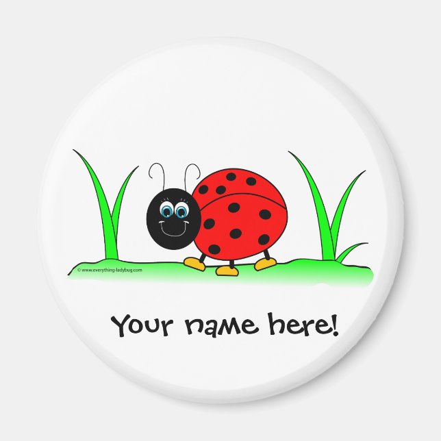 Personlig Ladybug Magnet (Framsidan)
