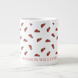 Personlig Ladybug Mugg Cute Anpassningsbar Gift Jumbo Mugg