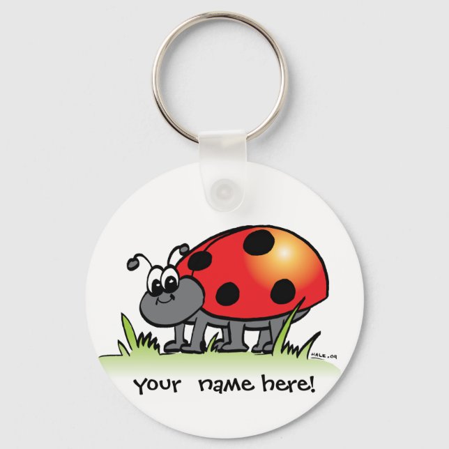 Personlig Ladybug-nyckelkedja Nyckelring (Framsida)