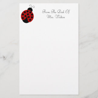 Personlig Ladybug Stationery Brevpapper