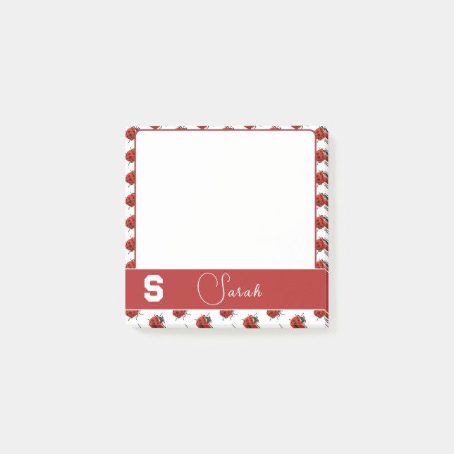 Personlig Ladybug ThMeed Post-it Block (Framsida)