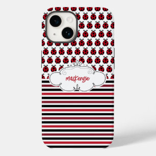 Personlig Ladybugs & Rand Phone Case