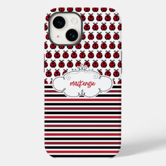 Personlig Ladybugs & Rand Phone Case