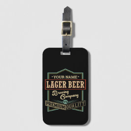 Personlig Lager Beer Brewing Co Label Pub Pub Bagagebricka