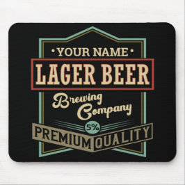 Personlig Lager Beer Brewing Co Label Pub Pub Musmatta