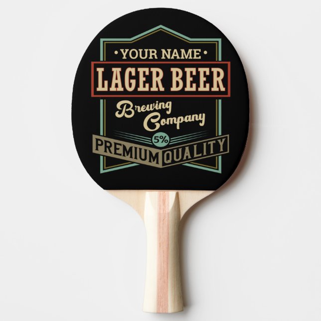 Personlig Lager Beer Brewing Co Label Pub Pub Pingisracket (Framsidan)