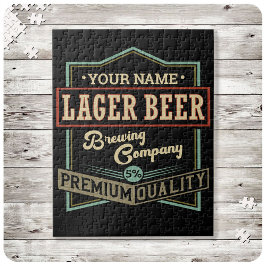 Personlig Lager Beer Brewing Co Label Pub Pub Pussel