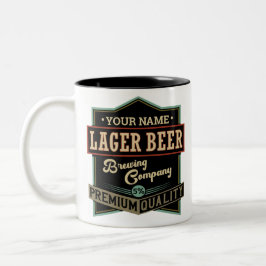 Personlig Lager Beer Brewing Co Label Pub Pub Två-Tonad Mugg