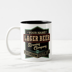 Personlig Lager Beer Brewing Co Label Pub Pub Två-Tonad Mugg