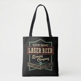 Personlig Lager Beer Brewing Co Label Pub Pub Tygkasse