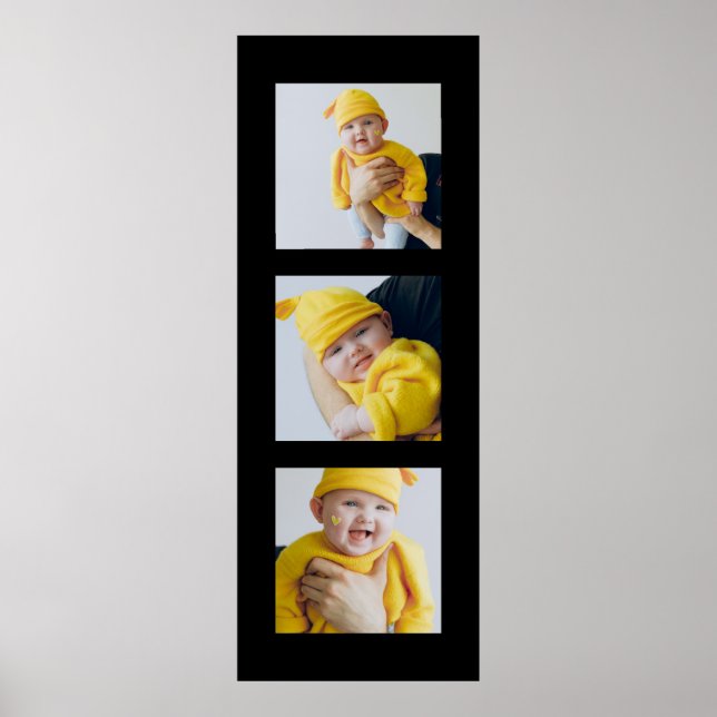 Personlig Lägg till 3 fotografier Anpassningsbar M Poster (Framsidan)