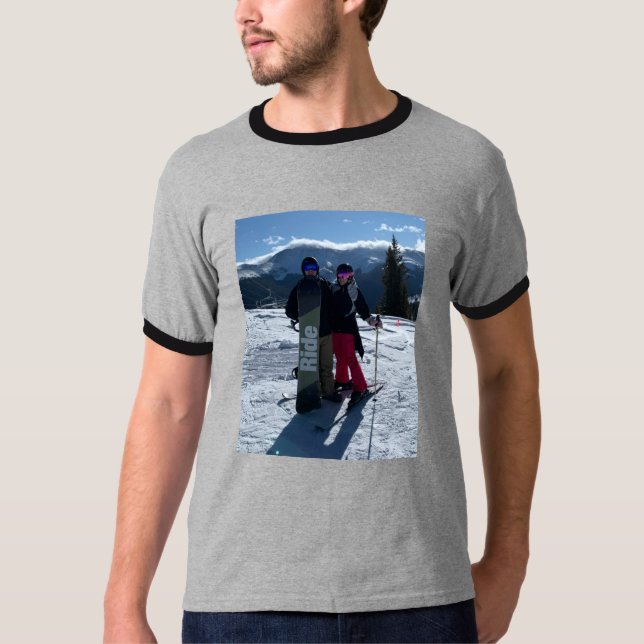 Personlig Lägg till eget foto T Shirt (Framsida)