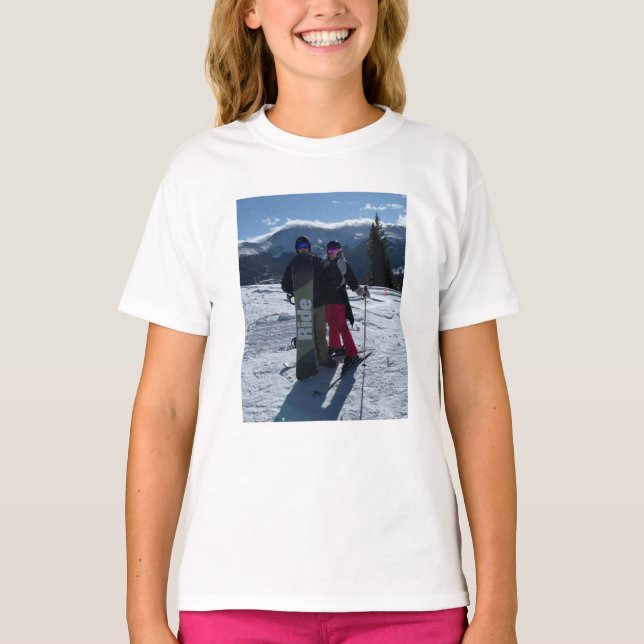 Personlig Lägg till foto längst bak T Shirt (Framsida)