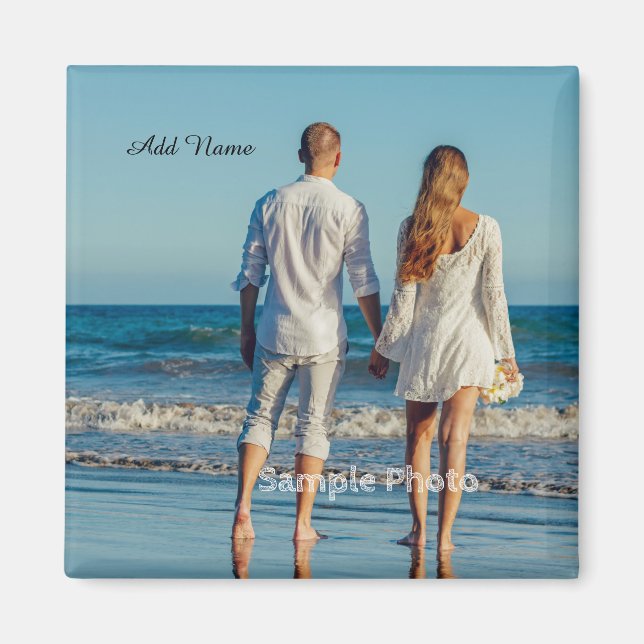 Personlig Lägg till foto Magnet (Framsidan)