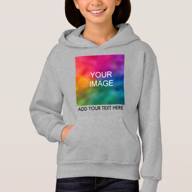 Personlig Lägg till foton och textmallsflickor T Shirt (Framsida)