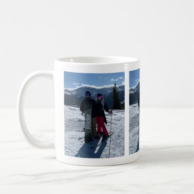 Personlig Lägg till tre foton Kaffemugg (Vänster)