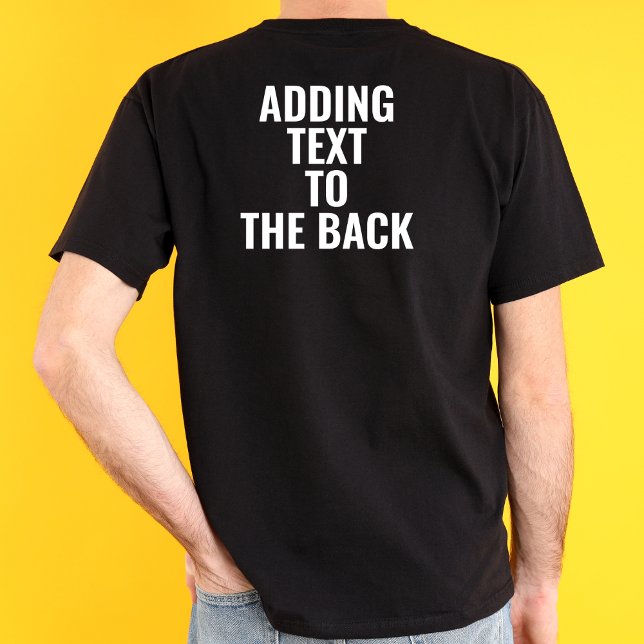 Personlig lägga till text på Anpassningsbarna Bakå T Shirt (Skapare uppladdad)