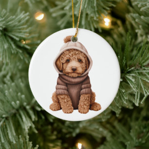 Personlig Lagotto Romagnolo Hund Julgransprydnad Keramik