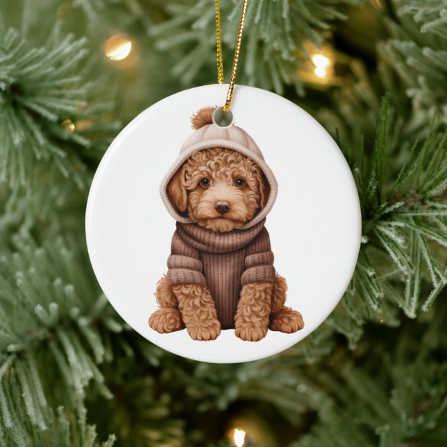 Personlig Lagotto Romagnolo Hund Julgransprydnad Keramik (Träd)