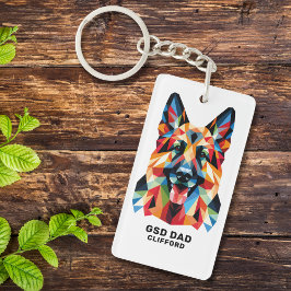 Personlig lågpoliart German Shepherd Dog Dad-konst