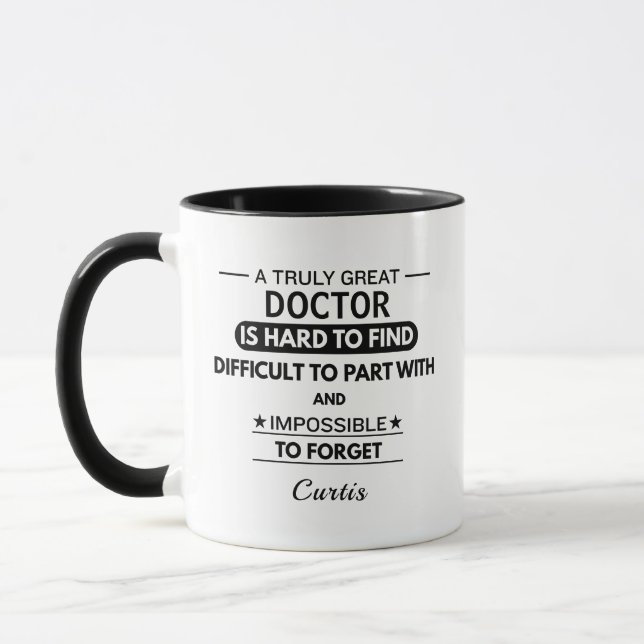 Personlig läkar-kaffemugg Tacksamhetspresent Mugg (Vänster)
