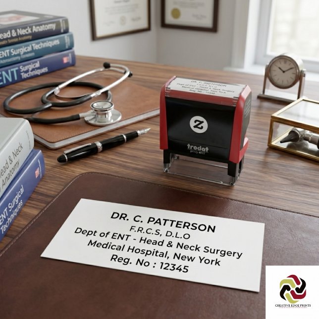 Personlig läkarhälsoprofessionell självfärgande stämpel (Medical Doctor Health Professional Personalized Self-inking Stamp
)
