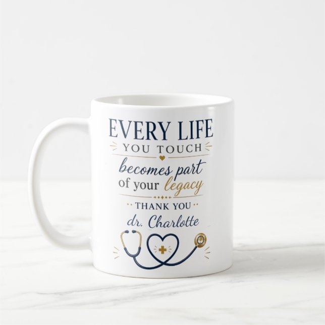 Personlig läkarpresent kaffemugg (Vänster)