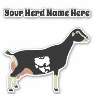 Personlig LaMancha Dairy Goat Klistermärken