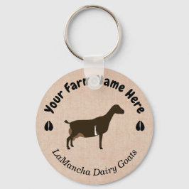 Personlig LaMancha Dairy Goat Nyckelring