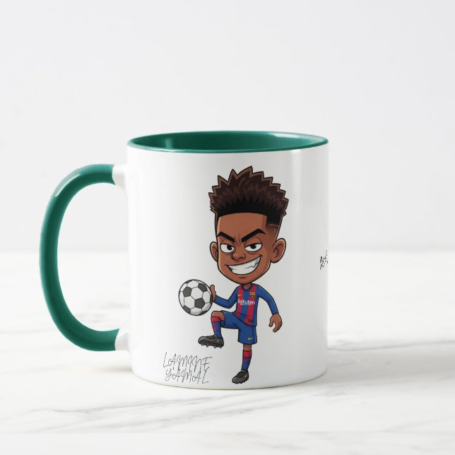 Personlig Lamine Yamal Football Fläkt Coffee Mugg (Vänster)