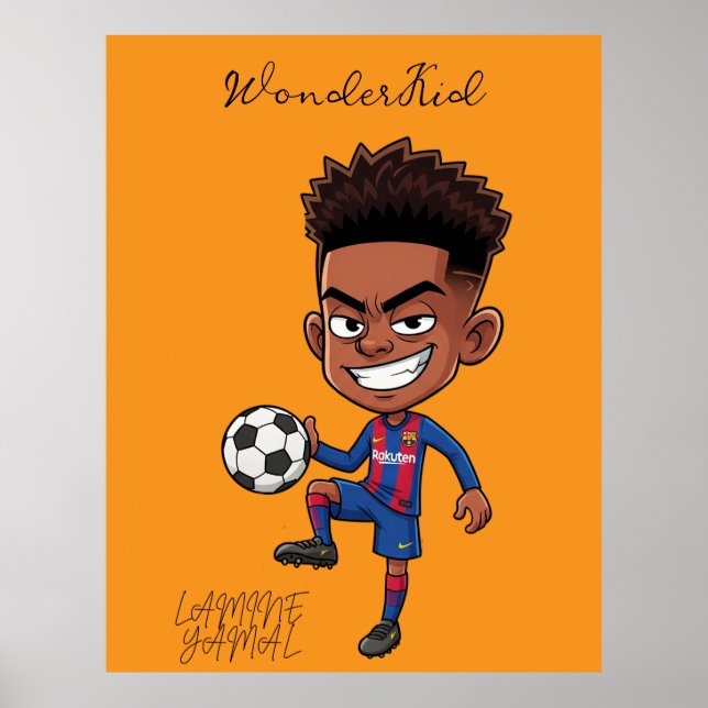 Personlig Lamine Yamal Football Star Poster (Framsidan)