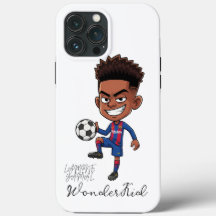 Personlig LamineYamal Tecknad iPhone 13 Pro max.
