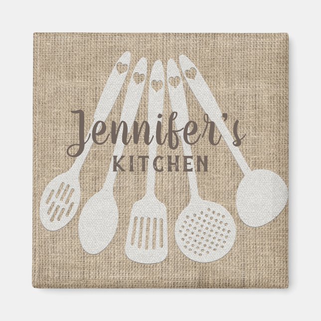 Personlig Land Kitchen Magnet (Framsidan)