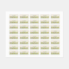 Personlig Land Solblommor etiketter på Märkre